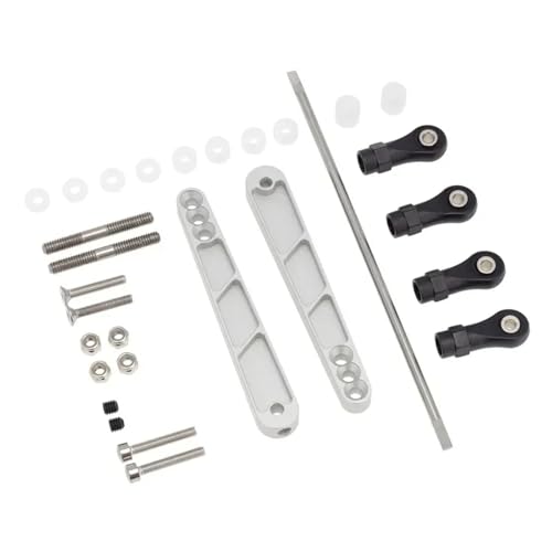 YXIUEYINGE Metall-Stabilisator hinten, Stabilisator, Stabilisator-Set for AXIAL RR10 Bomber RC-Auto, 1/10 RC-Crawler-Auto, Upgrade-Teile, Zubehör(Silver) von YXIUEYINGE