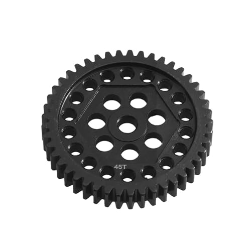 YXIUEYINGE Metall Stahl 39T 45T Stirnrad 32P 0,8M Hauptgetriebe 8053 for Trax-xas TRX4 TRX6 1/10 RC Crawler Auto Ersatzteile Upgrade Zubehör(M0.8 45T) von YXIUEYINGE