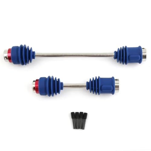 YXIUEYINGE Metall-Stahl-Mittelantriebswellen CVD-Antriebswelle mit Staubmanschetten 5151R for 1/10 for Trxs E-Maxx Emaxx Upgrades Teile Zubehör(Blauw) von YXIUEYINGE
