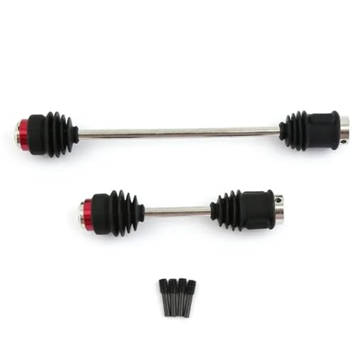 YXIUEYINGE Metall-Stahl-Mittelantriebswellen CVD-Antriebswelle mit Staubmanschetten 5151R for 1/10 for Trxs E-Maxx Emaxx Upgrades Teile Zubehör(Zwart) von YXIUEYINGE