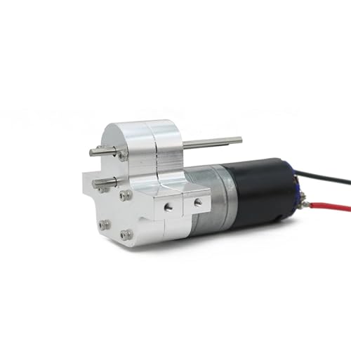 YXIUEYINGE Metall-Transfergetriebe mit 370-Bürstenmotor for WPL B14 B16 B24 B36 C14 C24 for MN D90 MN99S MN98 S Rc-Zubehör(Silver) von YXIUEYINGE