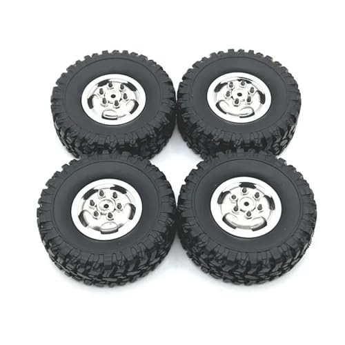 YXIUEYINGE Metall-Upgrade, Radnabenreifen for MN-Modell 1/12 MN82 LC79 MN78 Autoteile(Silver) von YXIUEYINGE
