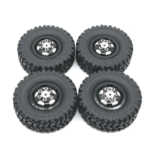 YXIUEYINGE Metall-Upgrade, Radnabenreifen for MN-Modell 1/12 MN82 LC79 MN78 Autoteile(Zwart) von YXIUEYINGE