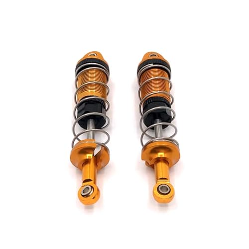 YXIUEYINGE Metall Upgrade Vorne und Hinten Hydraulische Externe Feder Stoßdämpfer for SCY 1/16 4WD RC Auto Ersatzteile(Yellow) von YXIUEYINGE