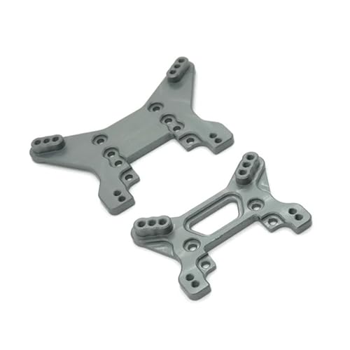 YXIUEYINGE Metall-Upgrade modifizierte vordere und hintere Stoßdämpferhalterungen for WLtoys 1/10 104001 104002 RC-Autoteile(Dark Grey) von YXIUEYINGE