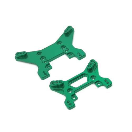 YXIUEYINGE Metall-Upgrade modifizierte vordere und hintere Stoßdämpferhalterungen for WLtoys 1/10 104001 104002 RC-Autoteile(Green) von YXIUEYINGE