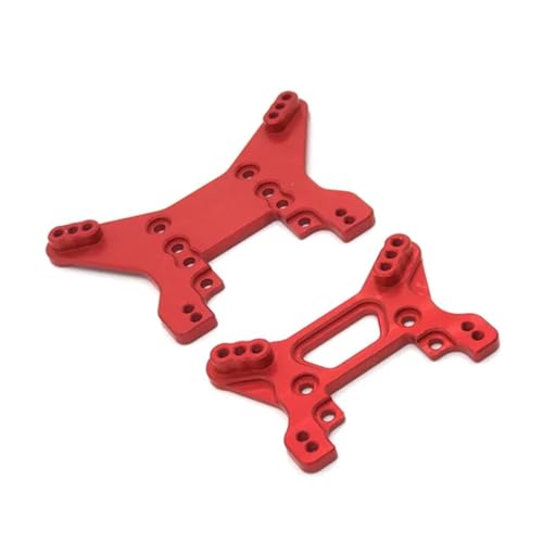 YXIUEYINGE Metall-Upgrade modifizierte vordere und hintere Stoßdämpferhalterungen for WLtoys 1/10 104001 104002 RC-Autoteile(Rood) von YXIUEYINGE
