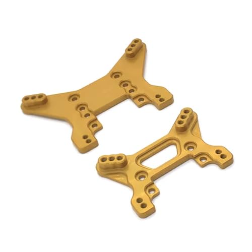 YXIUEYINGE Metall-Upgrade modifizierte vordere und hintere Stoßdämpferhalterungen for WLtoys 1/10 104001 104002 RC-Autoteile(Yellow) von YXIUEYINGE