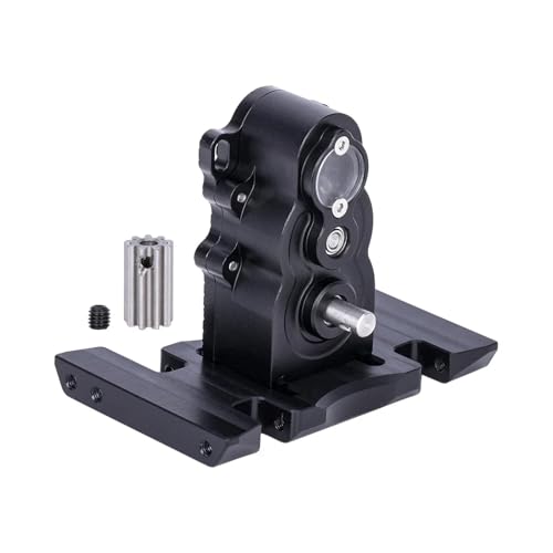 YXIUEYINGE Metall Vertikale Getriebe Box Hochleistungs Getriebe 1/10 RC Crawler Auto for Trax-xas TRX4 for Defender Axial SCX10 RC4WD Upgrade Teile(Zwart) von YXIUEYINGE