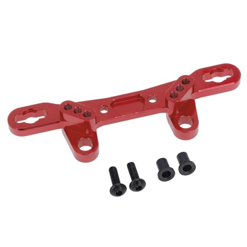 YXIUEYINGE Metall vorne hinten Stoßdämpferbrücke Dämpferstrebe for Tam-iya TT02 TT-02 TT02B TT02T 1/10 RC Auto Upgrades Teile Zubehör(Rood) von YXIUEYINGE