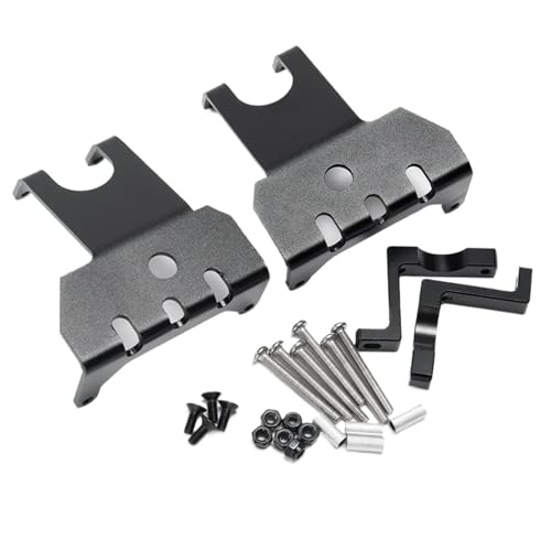 YXIUEYINGE Metalllegierung Vorder- und Hinterachse Panzerschutz-Unterfahrschutzplatte for Axial for Wraith 90048 90053 1/10 RC Crawler Automodellteile(Zwart) von YXIUEYINGE