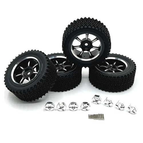 YXIUEYINGE Metallnabenräder for MJX 14301 14302 14303 for WLtoys 1/12 124016 17 18 19 1/14 144001 144010 Allgemeine Upgrade-Teile, 12-mm-Anschluss(Zwart) von YXIUEYINGE