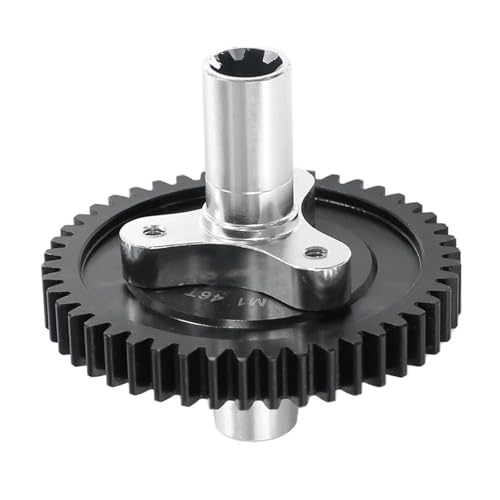 YXIUEYINGE RC Auto 44T/46T M1 Stirnradgetriebe W/Slipper Kupplung for ARR-MA for Typhon 3s BLX 1/10 RC Auto DIY Upgrade ändern Reparatur Metall Getriebe Teile(46T) von YXIUEYINGE
