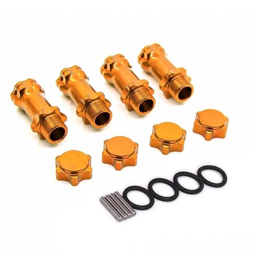 YXIUEYINGE RC Car 89108 17mm Wheel Hex 30mm Longer Enhanced Mount Adapter Cap Wheel Hub for HSP 1/8 Scale Monster Truck RC Parts(Yellow) von YXIUEYINGE