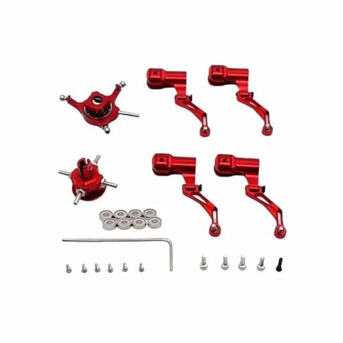 YXIUEYINGE RC Hubschrauber Taumelscheibensatz mit Lager Ersetzt Ersatzteil for WLToys K124 K170(Rood) von YXIUEYINGE