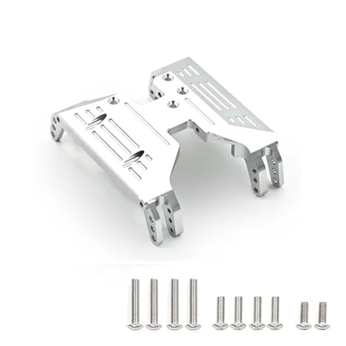 YXIUEYINGE Racing Aluminiumlegierung Unterfahrschutz Upgrades Teile Zubehör for 1/10 RC Crawler Auto Axial for Capra for Unlimited Trail Buggy UTB(Silver) von YXIUEYINGE
