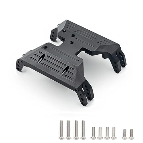 YXIUEYINGE Racing Aluminiumlegierung Unterfahrschutz Upgrades Teile Zubehör for 1/10 RC Crawler Auto Axial for Capra for Unlimited Trail Buggy UTB(Zwart) von YXIUEYINGE