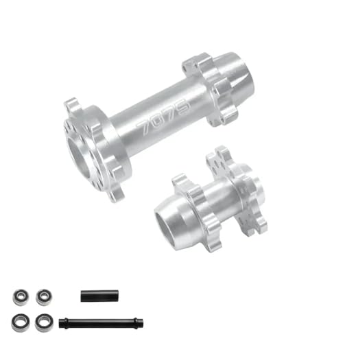 YXIUEYINGE Radachsen Hinterachsen Metall Radachsen for LOSI 1/4 for Promoto MX Motorräder Spielzeug(Silver) von YXIUEYINGE