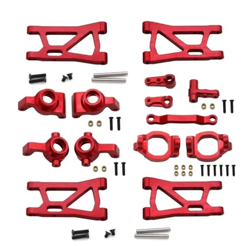 YXIUEYINGE Upgrade-Teile aus Aluminiumlegierung for Remo for Hobby for Smax 1/16 RC-Auto 1631 1635 1651 1655 Schwingarm-Lenkgruppe Cup-Achshalterung C-Sitz(Rood) von YXIUEYINGE