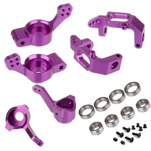 YXIUEYINGE for 1/10 94123 94111 for HSP Tuningteile 102010 102011 102012 02013 02014 02015 Kugellager Aluminiumlegierung Lenknabenhalterung Set(Purple) von YXIUEYINGE