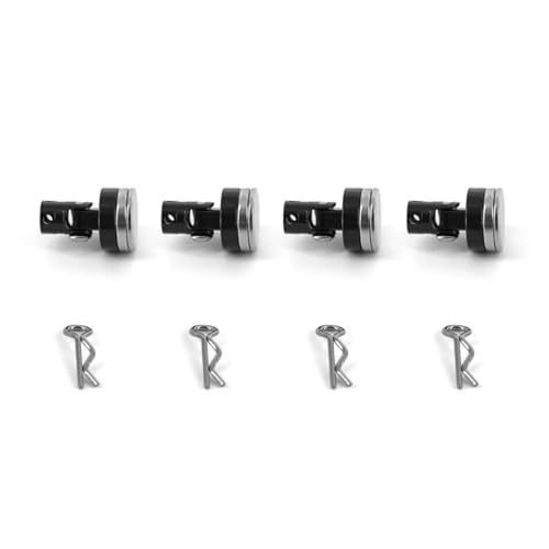 YXIUEYINGE for Axial Scx10 Upgrades Teile Metall Magnetische Stealth Unsichtbare Körper Post Mount Kontakt Shell Spalte Clips for Rc Auto Zubehör(Black 4PCS) von YXIUEYINGE