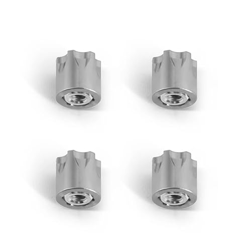 YXIUEYINGE for Axial Scx10 Upgrades Teile Metallic Aluminium Felgenmitte Kappe M4 Mutter Achse for 1/10 90046 D90 for Tam-iya MST Rc Auto Zubehör(Silver) von YXIUEYINGE