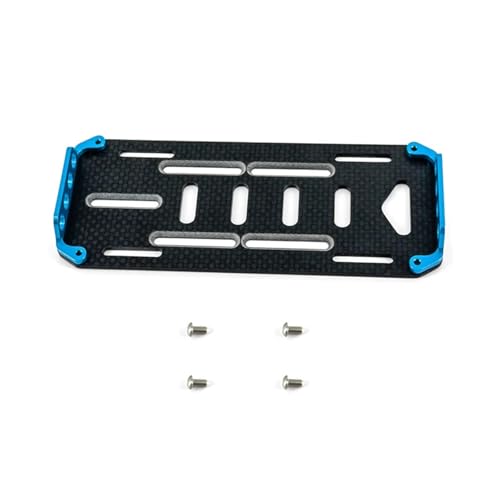 YXIUEYINGE for Axial Scx10 Upgrades Teile Metallic Schwarz Carbon Faser Batterie Montage Platte for CC01 F350 D90 RC4WD 1/10 Rc Auto Zubehör(Blauw) von YXIUEYINGE