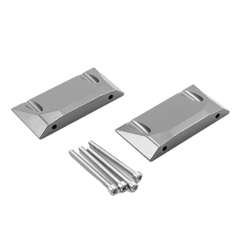 YXIUEYINGE for Axial Scx10 Upgrades Teile Metallische Aluminiumlegierung Seitenplatten Karosserie Chassis Achsstoßstange Getriebe for 1/10 LCG Rc Autozubehör(Silver) von YXIUEYINGE
