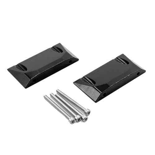 YXIUEYINGE for Axial Scx10 Upgrades Teile Metallische Aluminiumlegierung Seitenplatten Karosserie Chassis Achsstoßstange Getriebe for 1/10 LCG Rc Autozubehör(Zwart) von YXIUEYINGE
