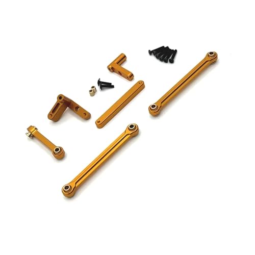 YXIUEYINGE for HS 1/14 14321 14322 14331 14332 14421 14422 14431 14432 C8802 YDJ-D879 RC Fernbedienung Auto Ersatzteile Lenkung Set Kit(Gold) von YXIUEYINGE