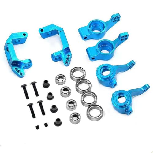 YXIUEYINGE for HSP 1/10 Aluminium Alloy Lenkung Kombination Upgrade Kit for 102010 102011 102012 102068 Kugellager for 94123 94111 94107 94170(Blauw) von YXIUEYINGE