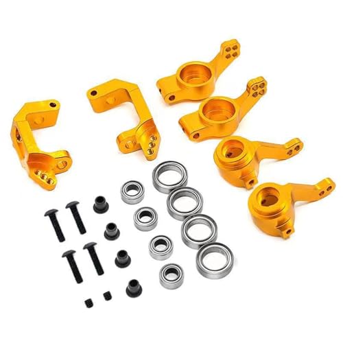 YXIUEYINGE for HSP 1/10 Aluminium Alloy Lenkung Kombination Upgrade Kit for 102010 102011 102012 102068 Kugellager for 94123 94111 94107 94170(Gold) von YXIUEYINGE