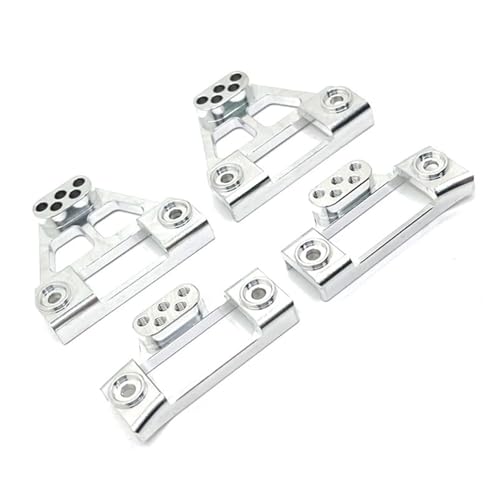 YXIUEYINGE for MJX 1/12 H12Y H12Y + RC Metall Upgrade for Fernbedienung Auto Vorderen Und Hinteren Stoßdämpfer Halterungen Ersatzteile(Silver) von YXIUEYINGE