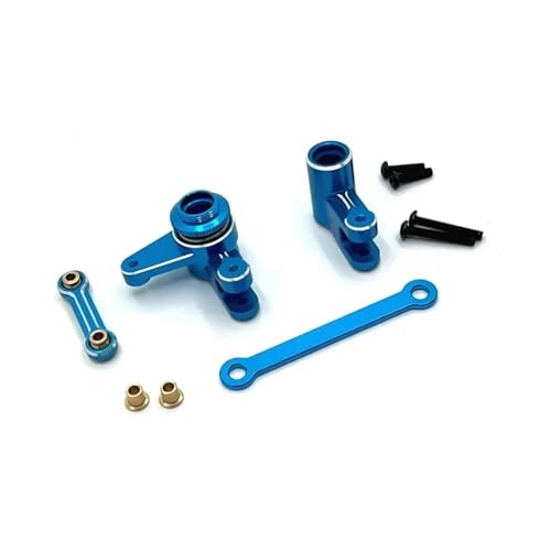 YXIUEYINGE for MJX 10208 Metall Lenkung Gruppe Lenkung 1/10 RC Auto Upgrade Teile Zubehör(Blauw) von YXIUEYINGE