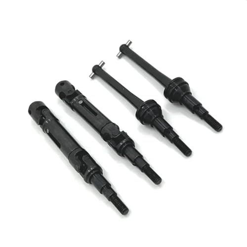 YXIUEYINGE for MJX for Hyper Go 14209 14210 4 stücke Metall Vordere und Hintere Antriebswelle CVD Antriebswelle 1/14 RC Auto Upgrade Teile Zubehör(Zwart) von YXIUEYINGE