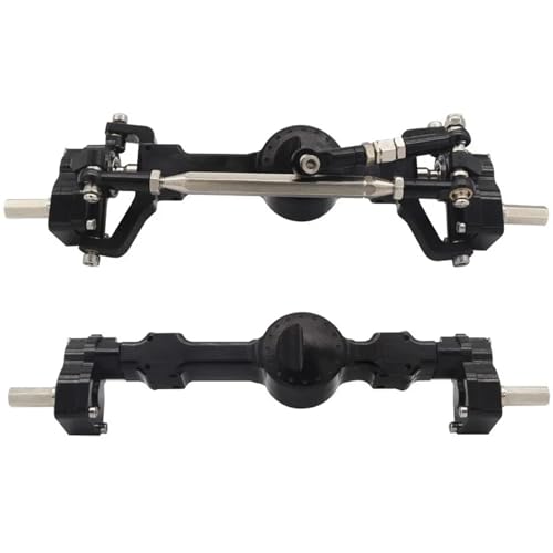 YXIUEYINGE for MN 1/12 RC Auto Upgrade Teile for Mn99S MND90 D91 MN78 MN168 CNC Metall Vorne Und Hinten Portal Achse Set(Zwart) von YXIUEYINGE
