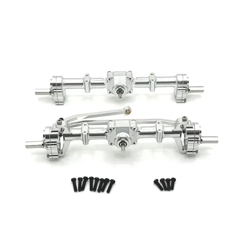 YXIUEYINGE for MN82 LC79 MN78 D90 D91 D96 99S Metall Vorne und Hinten Portal Achse 1/12 RC Auto Upgrade Teile Zubehör(Silver) von YXIUEYINGE