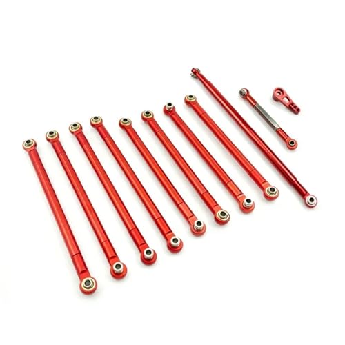 YXIUEYINGE for MN86S MN86 MN86KS MN86K MN G500 Upgrade Teile 8PCS Metall Zugstange Link Gestänge 1/12 RC Auto Zubehör(Rood) von YXIUEYINGE