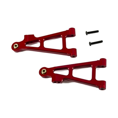 YXIUEYINGE for Mjx for Hyper Go 16207 16208 16209 16210 H16 Upgrade Teile Metall Front Lower Swing Arm for Rc Auto Aluminium Zubehör(Rood) von YXIUEYINGE