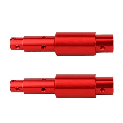 YXIUEYINGE for SCX10 PRO Upgrade Teile 2 stücke 47 gr/Teil Aluminium Legierung Hinterachse Rohr Metallic 1/10 RC Axial Fernbedienung Auto Zubehör(Rood) von YXIUEYINGE