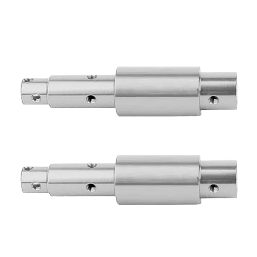 YXIUEYINGE for SCX10 PRO Upgrade Teile 2 stücke 47 gr/Teil Aluminium Legierung Hinterachse Rohr Metallic 1/10 RC Axial Fernbedienung Auto Zubehör(Silver) von YXIUEYINGE