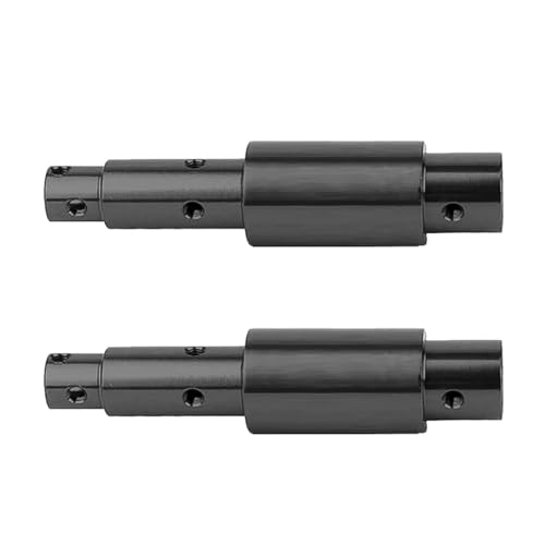 YXIUEYINGE for SCX10 PRO Upgrade Teile 2 stücke 47 gr/Teil Aluminium Legierung Hinterachse Rohr Metallic 1/10 RC Axial Fernbedienung Auto Zubehör(Zwart) von YXIUEYINGE