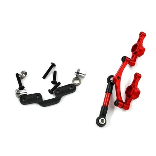 YXIUEYINGE for TT-02 CNC Aluminium Kurbel Lenkung Arm Mit Brücke for 1:10 RC Auto for Tam-iya TT02(Rood) von YXIUEYINGE