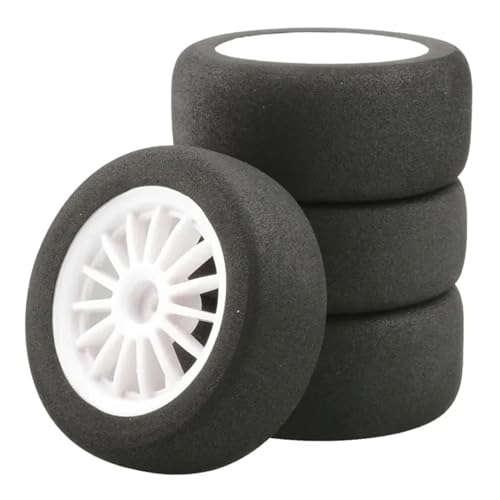 YXIUEYINGE for WLTOYS 144001 124017 124016 144010 RC Auto Reifen 85mm Schwamm Reifen Upgrade Zubehör Teil(White) von YXIUEYINGE