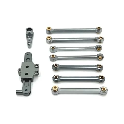 YXIUEYINGE for WLtoys 1/12 124006 12423 12427 12428 12429 RC Fernbedienung Auto Teile Feste Spurstange Lenkung Gruppe Lenkung Arm(Light Grey) von YXIUEYINGE
