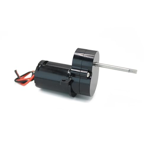 YXIUEYINGE for WPL D12 Metall Getriebe 370 Motor Modifizierte Und Verbesserte Zubehör Metall Getriebe Getriebe Shell(Zwart) von YXIUEYINGE