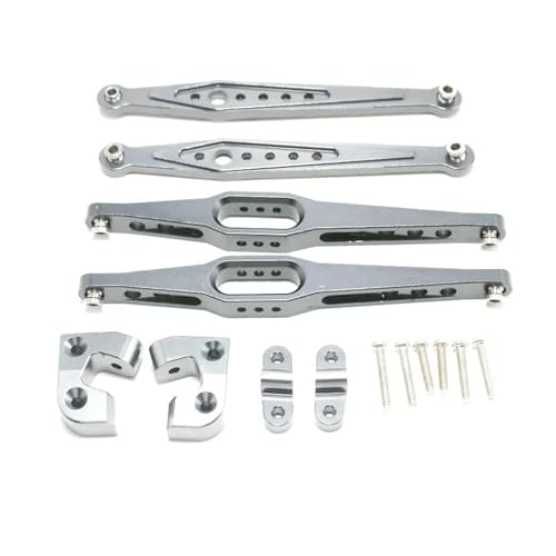 YXIUEYINGE for Wltoys 124006 12428 12423 12427 1/12 RC Fernbedienung Auto Metall Teile Zurück Oberen Zugstange Zurück Schaukel Arm Set(Grey) von YXIUEYINGE