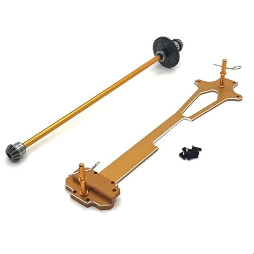 YXIUEYINGE for Wltoys 124007 124016 124017 124018 124019 Zentrum Antriebswelle Montage Reduktion Getriebe 27T Motor Getriebe 1/12 RC Auto Upgrade Teile(Yellow) von YXIUEYINGE