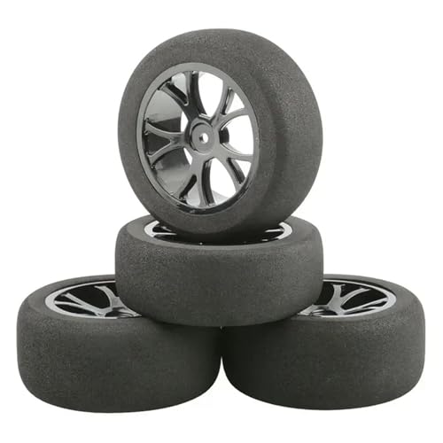 YXIUEYINGE for Wltoys 144001 124017 124016 144010 Rc Auto Auf der Straße Schaum Reifen 85mm Schwamm Reifen Upgrade Zubehör Teile(Zwart) von YXIUEYINGE