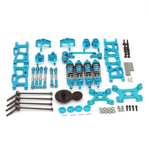 YXIUEYINGE for Wltoys 144010 144002 144001 124017 124019 Fernbedienung Auto Metall Upgrade Änderung Kit(Blauw) von YXIUEYINGE